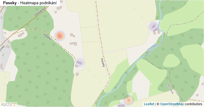 Paseky - mapa podnikání
