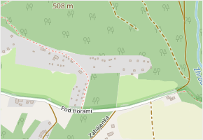 Pod Horami v obci Krhová - mapa ulice