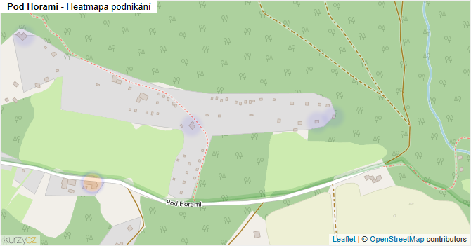 Pod Horami - mapa podnikání