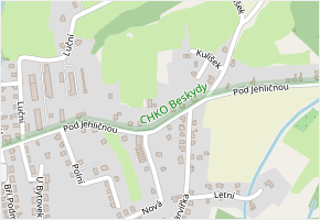 Pod Jehličnou v obci Krhová - mapa ulice