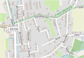Polní v obci Krhová - mapa ulice