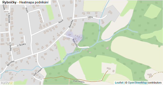 Rybníčky - mapa podnikání