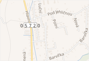 U Bytovek v obci Krhová - mapa ulice