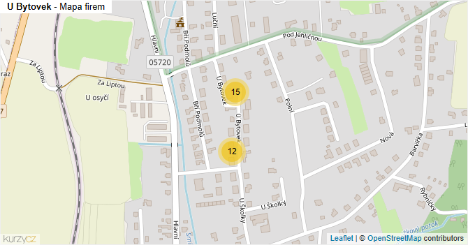 U Bytovek - mapa firem