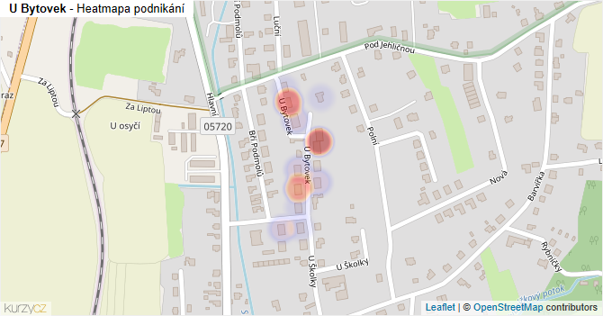 U Bytovek - mapa podnikání