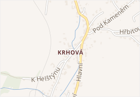 U Kapličky v obci Krhová - mapa ulice