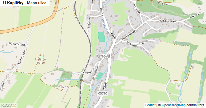 U Kapličky - mapa ulice