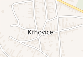 Krhovice v obci Krhovice - mapa části obce