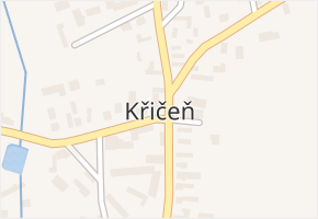 Křičeň v obci Křičeň - mapa části obce