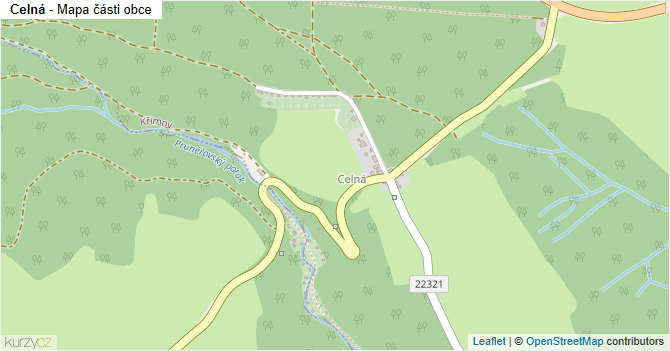 Celná - mapa části obce
