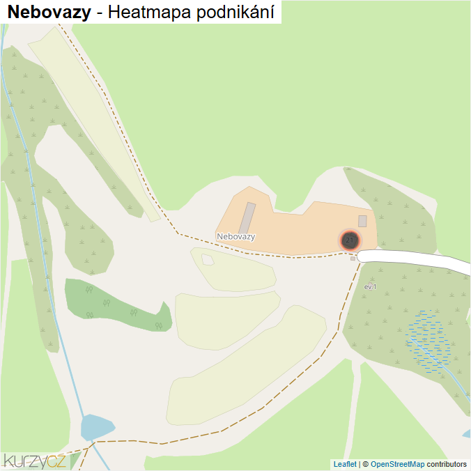 Mapa Nebovazy - Firmy v části obce.