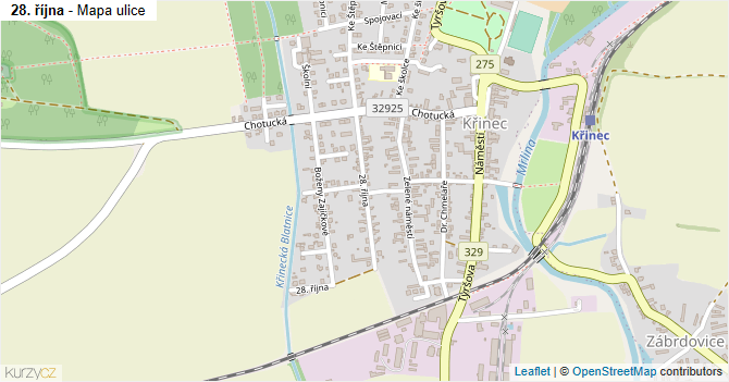 28. října - mapa ulice