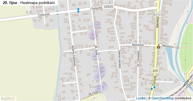 28. října - mapa podnikání
