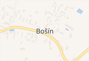 Bošín v obci Křinec - mapa části obce