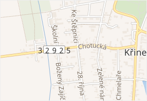 Chotucká v obci Křinec - mapa ulice