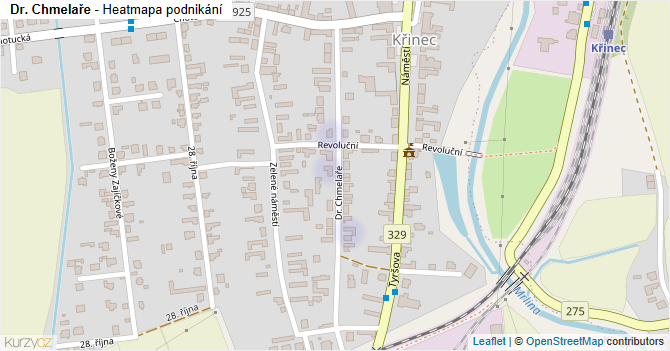 Dr. Chmelaře - mapa podnikání