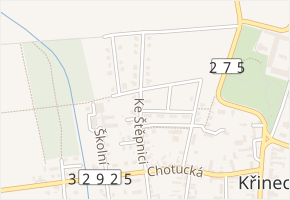 Ke Štěpnici v obci Křinec - mapa ulice