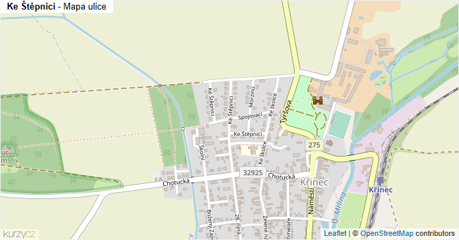 Ke Štěpnici - mapa ulice
