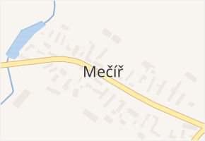 Mečíř v obci Křinec - mapa části obce