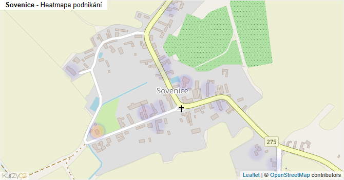 Sovenice - mapa podnikání