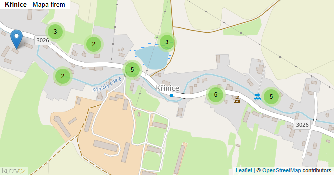 Křinice - mapa firem