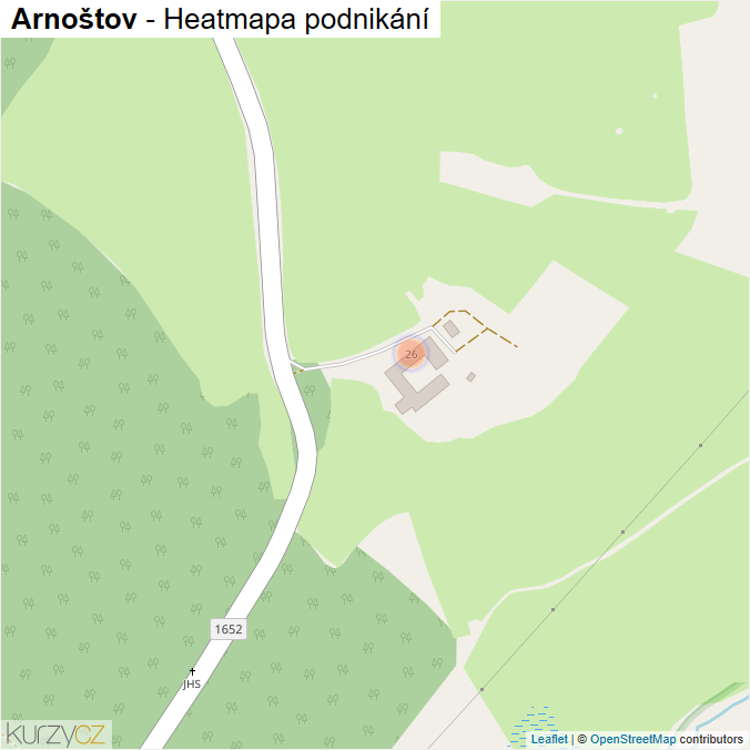 Mapa Arnoštov - Firmy v části obce.