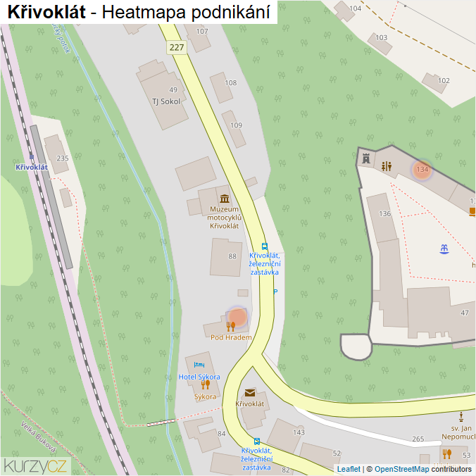 Mapa Křivoklát - Firmy v obci.
