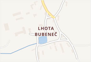 Lhota Bubeneč v obci Křivsoudov - mapa části obce