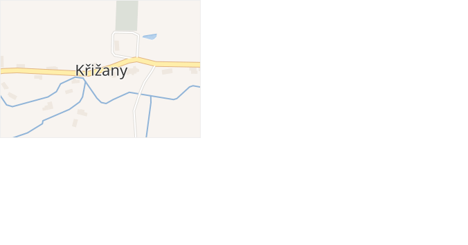 Křižany v obci Křižany - mapa části obce