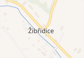 Žibřidice v obci Křižany - mapa části obce