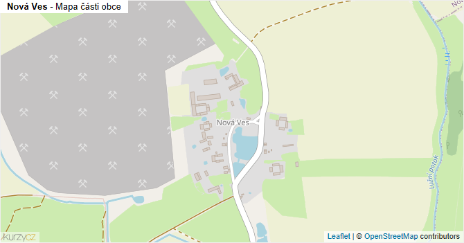 Nová Ves - mapa části obce
