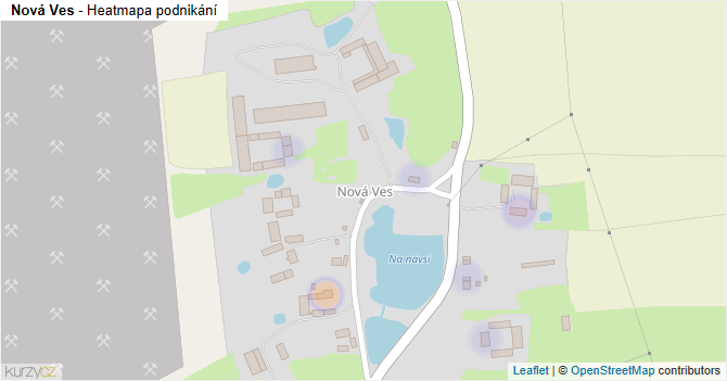 Nová Ves - mapa podnikání