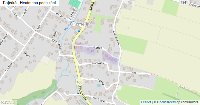 Fojtská - mapa podnikání