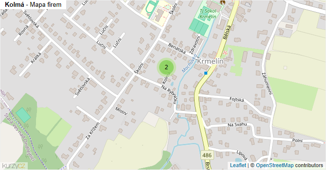 Kolmá - mapa firem