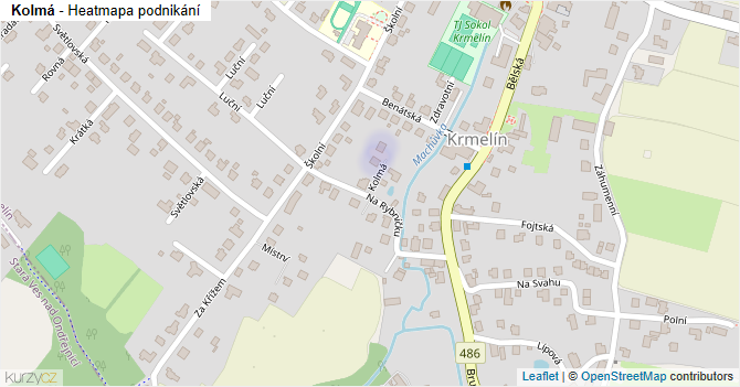 Kolmá - mapa podnikání