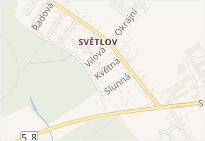 Květná v obci Krmelín - mapa ulice