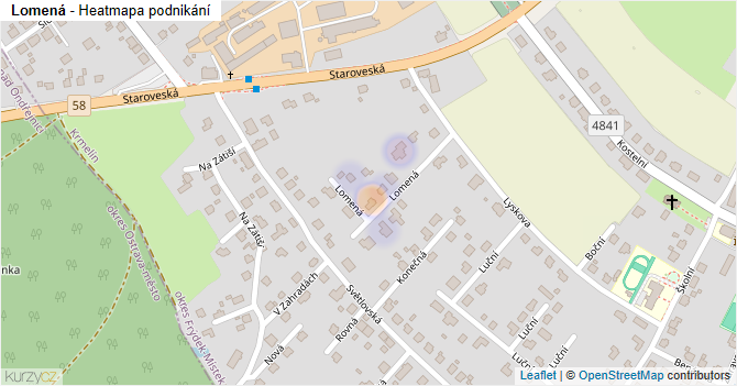 Lomená - mapa podnikání
