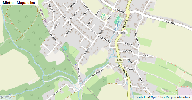 Místní - mapa ulice