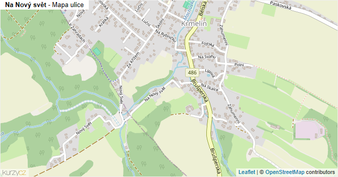 Na Nový svět - mapa ulice