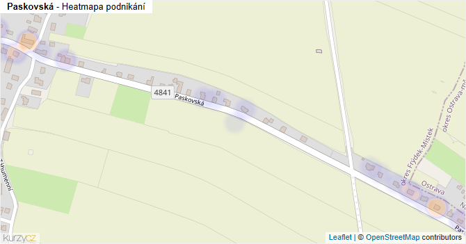 Paskovská - mapa podnikání