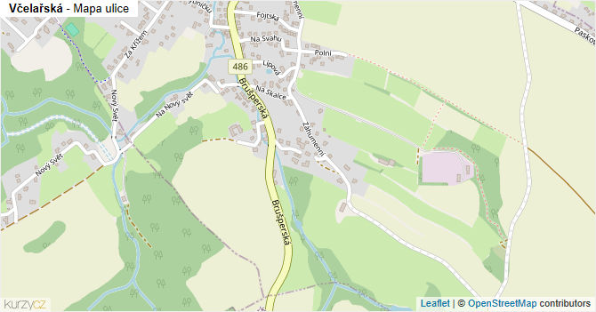 Včelařská - mapa ulice