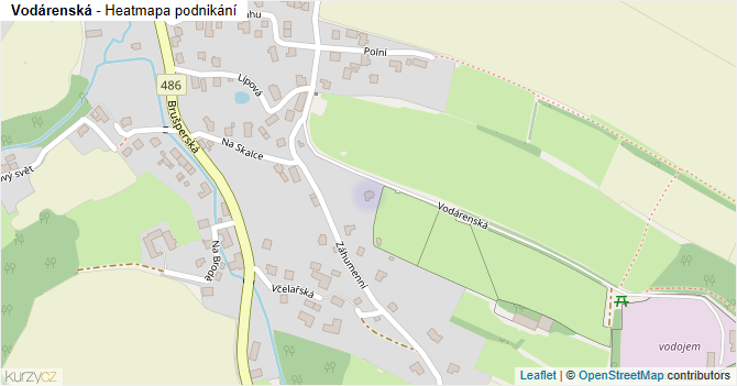 Vodárenská - mapa podnikání