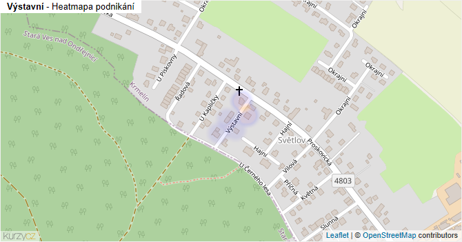 Výstavní - mapa podnikání