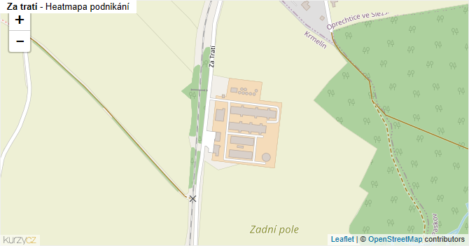 Za tratí - mapa podnikání