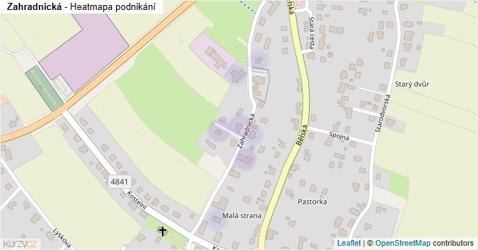 Zahradnická - mapa podnikání