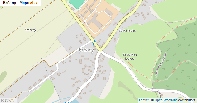 Krňany - mapa obce