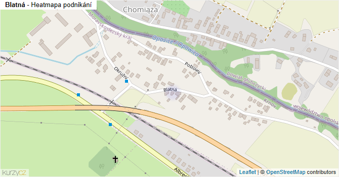 Blatná - mapa podnikání