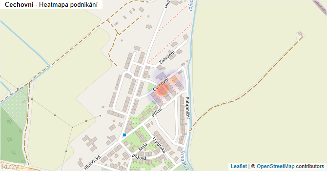 Cechovní - mapa podnikání