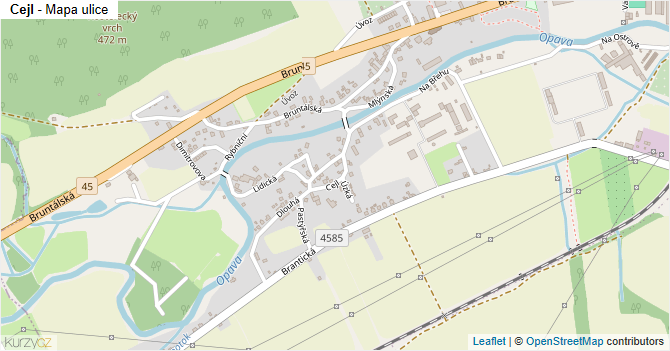 Cejl - mapa ulice
