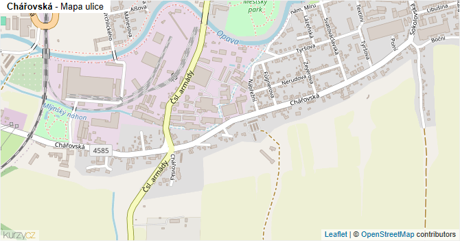 Chářovská - mapa ulice